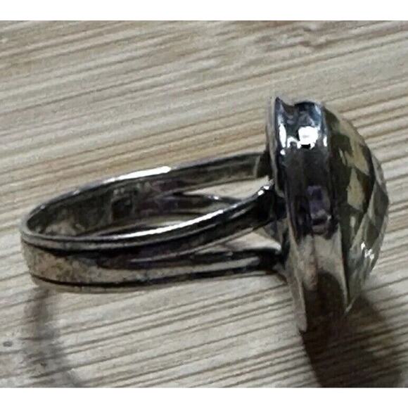 Natural Lemon Topaz Gemstone Handmade 925 Sterling Silver Ring Size 8 - Picture 3 of 4